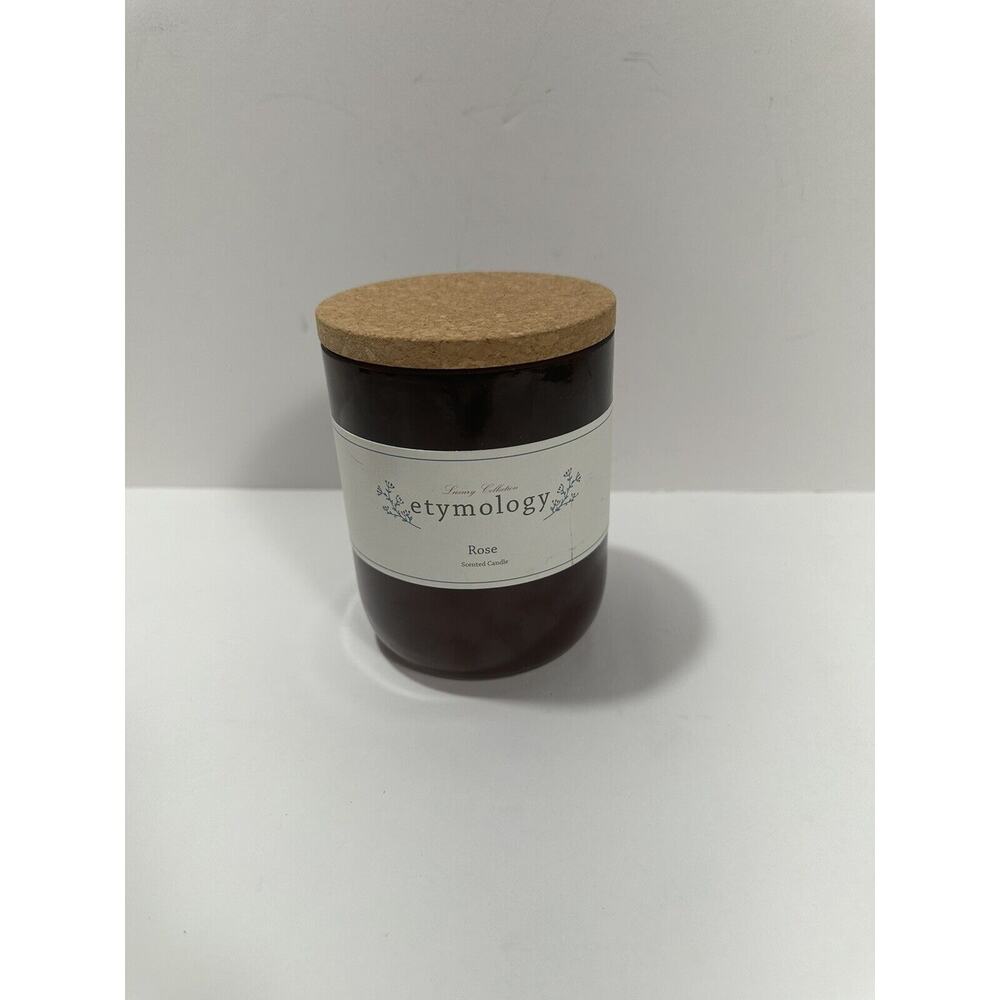 Etymology Candles Rose Luxury Collection Scented Candle 19.75 Oz Lit Once! RARE